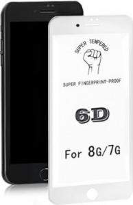 Qoltec Hartowane szkło ochronne do iPhone 8 6D Pełne Białe (51120) 1