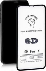 Qoltec Hartowane szkło ochronne do iPhone X 6D Pełne Czarne (51118) 1