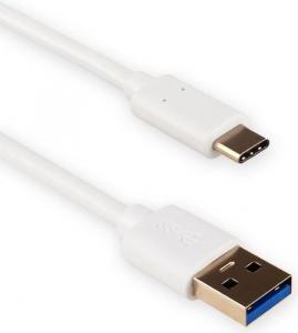 Kabel USB 4World USB-A - USB-C 1 m Biały (10321) 1