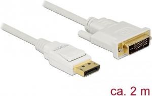 Kabel Delock DisplayPort - DVI-D 2m biały (83814) 1