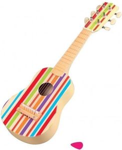 Lelin Tęczowa drewniana gitara 6-strunowa 1