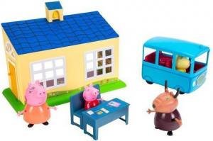 Figurka Tm Toys Świnka Peppa - Szkoła z autobusem (06593) 1