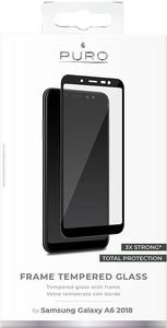 Puro Puro Frame Tempered Glass - Szkło Ochronne Hartowane Na Ekran Samsung Galaxy A6 (2018) (czarna Ramka) 2