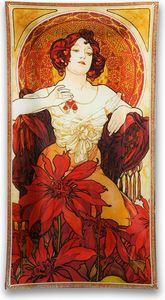 Carmani Talerz dekoracyjny - Mucha - Kamienie szlachetne - Rubin - 30x16cm /box 1