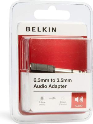 Adapter AV Belkin Jack 3.5mm - Jack 6.3mm czarny (F3Y129bf) 2