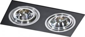 Torino Oczko lampa sufitowa oprawa wpuszczana Azzardo Siro 2 2X50W AR111 czarny GM2200 1