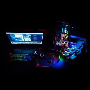 Klawiatura Thermaltake Premium X1 RGB Cherry MX Silver (KB-TPX-SSBRUS-01               ) 3