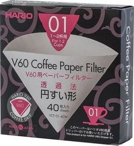 Hario Filtry papierowe Hario do dripa V60-01 40 sztuk 1