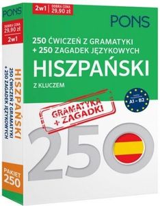 250 ćwiczeń/250 zagadek gramatyka. Hiszpański 2w1 1