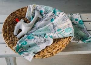 Pulp Pieluszka Bambusowa z Jonami Srebra Ananasy 75x75 2