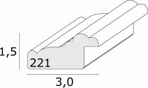 Ramka Deknudt drewniana 3x13x18 (S221H3 P3) 3