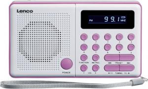 Radio Lenco white/pink (MPR-034) 1