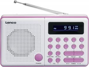Radio Lenco white/pink (MPR-034) 2