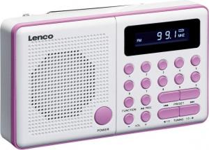 Radio Lenco white/pink (MPR-034) 3