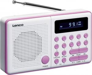 Radio Lenco white/pink (MPR-034) 4