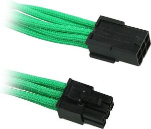BitFenix Przedłużacz 6-Pin PCIe 45cm - opływowy zielono czarny (BFA-MSC-6PEG45GK-RP) 1