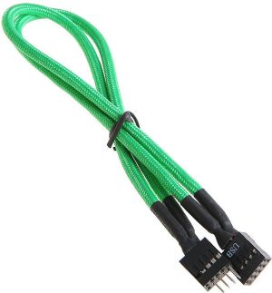 BitFenix USB 9 pin - USB 9 pin, 0.3m, Czarno-zielony (BFAMSCIUSB30GKRP) 1