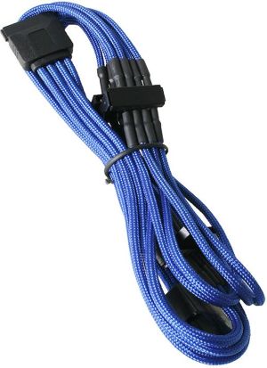 BitFenix Rozgałęźnik Molex na 4x SATA 20cm - opływowy niebiesko czarny (BFA-MSC-M4SA20BK-RP) 2
