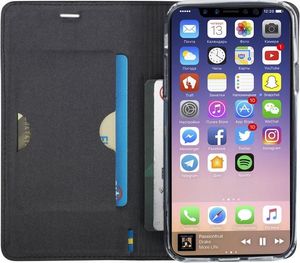Krusell Krusell Malmo 4 Card Foliocase - Etui Iphone X Z Kieszeniami Na Karty + Stand Up (czarny) 1