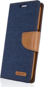 Mercury Mercury Canvas Diary - Etui Iphone 7 Plus Z Kieszeniami Na Karty + Stand Up (granatowy/camel) 2