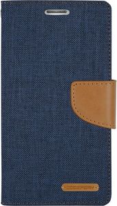 Mercury Mercury Canvas Diary - Etui Iphone 7 Plus Z Kieszeniami Na Karty + Stand Up (granatowy/camel) 3