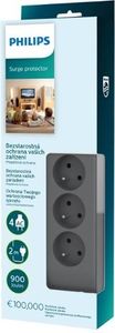 Listwa zasilająca Philips przeciwprzepięciowa 4 gniazda 2 m czarna (SPN3140A/60) 2