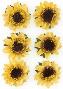 Argo Kwiaty samoprzylepne papierowe - Słonecznik żółty, 6 sztuk (252022) 1