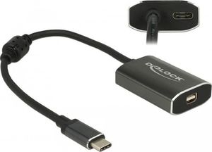 Stacja/replikator Delock USB-C - DisplayPort Mini + USB-C Czarny  (62990) 1