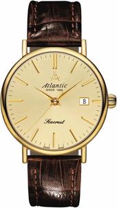 Zegarek Atlantic Męski Seacrest 50354.45.31 Szafirowe szkło brązowy 1