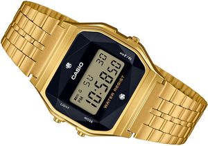 Zegarek Casio Damski Retro Diamond Limited A159WGED-1EF złoty 2