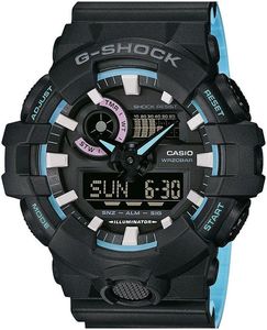 Zegarek Casio Męski G-Shock GA-700PC-1AER WR200 czarno-niebieski 1