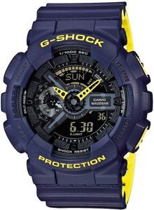 Zegarek Casio Męski GA-110LN-2AER G-Shock Neon granatowo-żółty 1