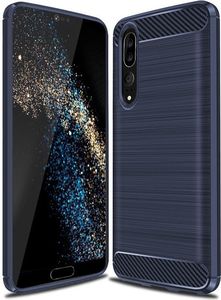 Hurtel Carbon Case elastyczne etui pokrowiec Huawei P20 niebieski 1