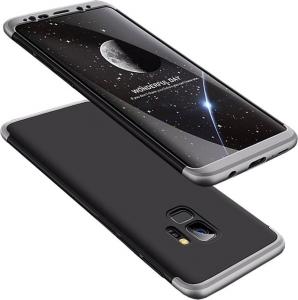 Hurtel 360 Protection etui na całą obudowę przód + tył Samsung Galaxy S9 G960 czarno-srebrny 1