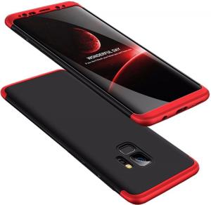 Hurtel 360 Protection etui na całą obudowę przód + tył Samsung Galaxy S9 G960 czarno-czerwony 1