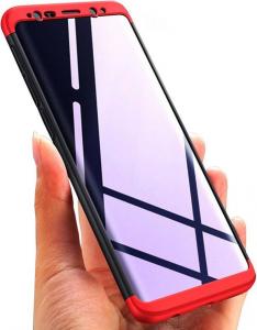 Hurtel 360 Protection etui na całą obudowę przód + tył Samsung Galaxy S9 G960 czarno-czerwony 2