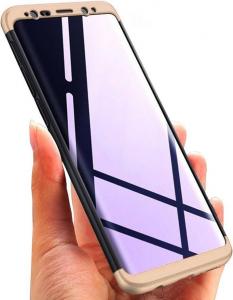 Hurtel 360 Protection etui na całą obudowę przód + tył Samsung Galaxy S9 G960 czarno-złoty 2