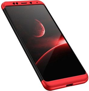 Hurtel 360 Protection etui na całą obudowę przód + tył Xiaomi Redmi 5 Plus / Redmi Note 5 (single camera) czarno-czerwony 3