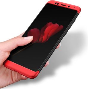 Hurtel 360 Protection etui na całą obudowę przód + tył Xiaomi Redmi 5 Plus / Redmi Note 5 (single camera) czarno-czerwony 6