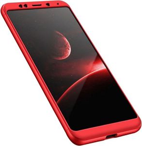 Hurtel 360 Protection etui na całą obudowę przód + tył Xiaomi Redmi 5 Plus / Redmi Note 5 (single camera) czerwony 3