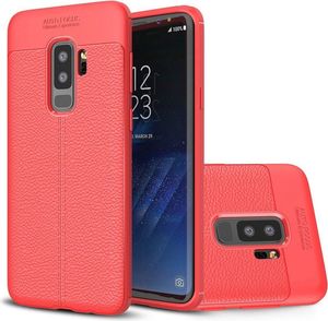 Hurtel Litchi Pattern elastyczne etui pokrowiec Samsung Galaxy S9 Plus G965 czerwony 1