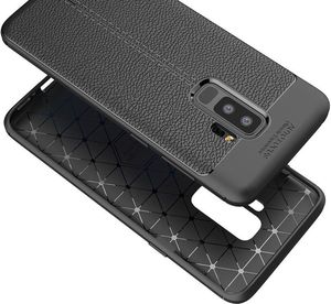 Hurtel Litchi Pattern elastyczne etui pokrowiec Samsung Galaxy S9 Plus G965 czarny 5