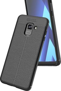 Hurtel Litchi Pattern elastyczne etui pokrowiec Samsung Galaxy A8 2018 A530 niebieski 7