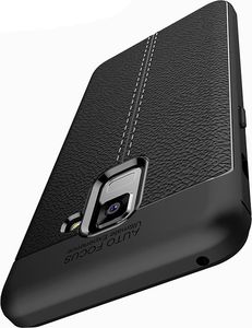 Hurtel Litchi Pattern elastyczne etui pokrowiec Samsung Galaxy A8 2018 A530 szary 5