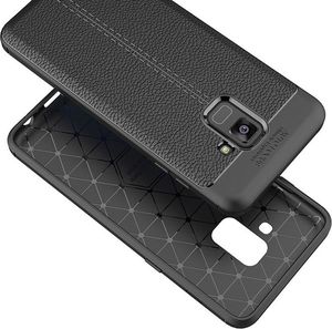 Hurtel Litchi Pattern elastyczne etui pokrowiec Samsung Galaxy A8 2018 A530 szary 6