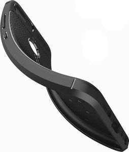 Hurtel Litchi Pattern elastyczne etui pokrowiec Huawei Honor 9 Lite czarny 5