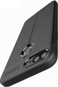 Hurtel Litchi Pattern elastyczne etui pokrowiec Huawei Honor 9 Lite czarny 6