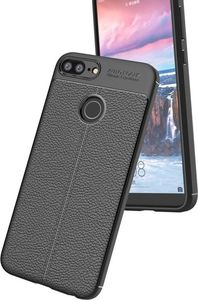 Hurtel Litchi Pattern elastyczne etui pokrowiec Huawei Honor 9 Lite czarny 8