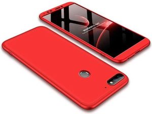 Hurtel 360 Protection etui na całą obudowę przód + tył Huawei Y7 Prime 2018 czerwony 1