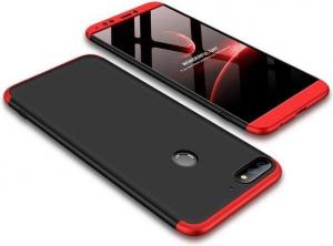 Hurtel 360 Protection etui na całą obudowę przód + tył Huawei Y7 Prime 2018 czarno-czerwony 1